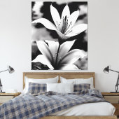 Lys en toile noire et blanche Impression (Insitu(Chambre))