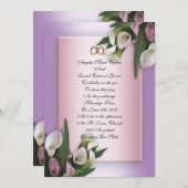 Lys faire-part de mariage calla (Devant / Derrière)