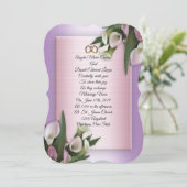 Lys faire-part de mariage calla (Debout devant)