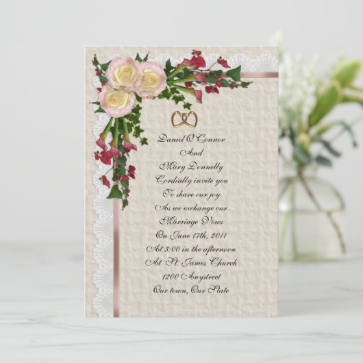 Lys faire-part de mariage et Calla (Debout devant)