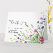 Lys fleur sauvage de la vallée Carte de remercieme (Fleur jaune)