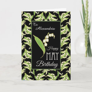Lys mai carte d'anniversaire pour personnaliser, n