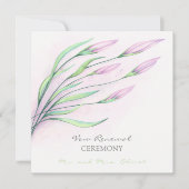 Lys mauve doux Vow Renouvellement Invitation (Devant)