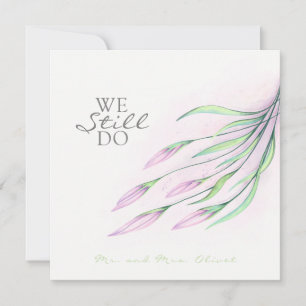 Lys pourpres doux Vow renouveau 25 ans Invitation