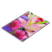 Lys roses et dahlia carnet d'impression de fleurs (Côté gauche)