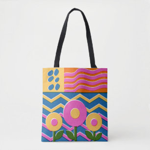lys rouge d'araignée tote sac d'art botanique fleu