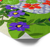 Lys sanguins, Surfinia et Nasturtium Poster (Coin)
