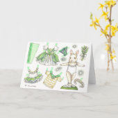 Lys vierges de la carte de poupée papier de la val (Fleur jaune)