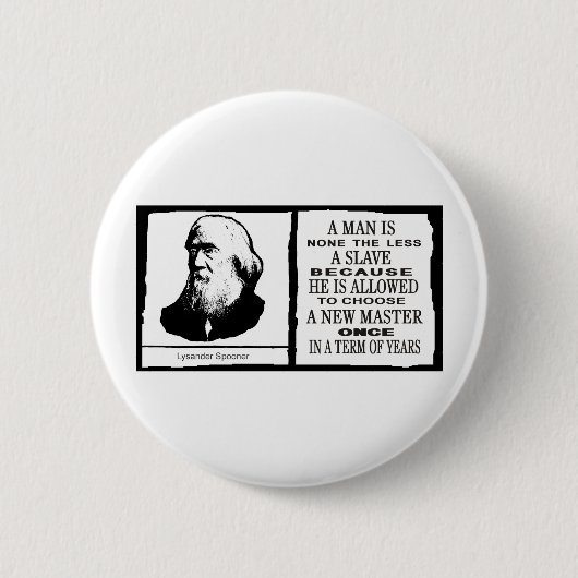 Lysander Spooner Ronde Button 5,7 Cm (Voorkant)