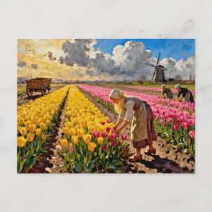 “Lysbeth in het Amber Licht” - Een Hollands Landsc Briefkaart