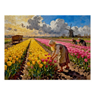 “Lysbeth in het amberkleurige licht” - Een Nederla Perfect Poster