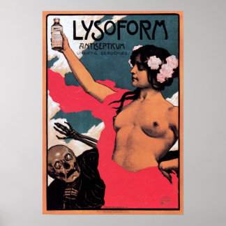 LYSOFORM ANTISEPTISCHE PLAATS Zwitserse Vintage Me Poster