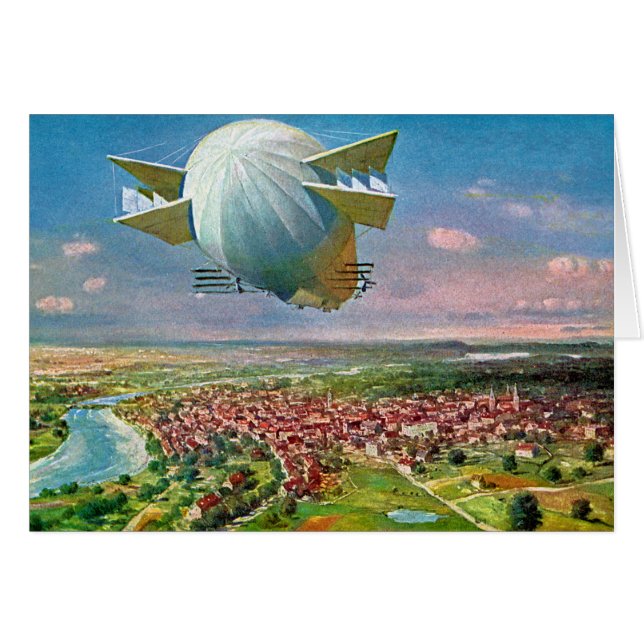 LZ3 Zeppelin  Briefkaart 1908 teruggezet (Voorkant Horizontaal)