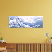 L'z-"Dank u" Premium Wrap Canvas 36 "x12", 1.5" (Insitu (Woonkamer))