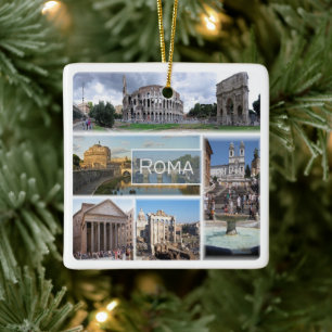 LZO006 ROME, Mosaic, Lazio, Italië Keramisch Ornament