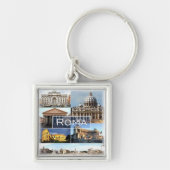 LZO010 mozaïek van ROME, Lazio, Italië; Sleutelhanger (Voorkant)