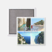 LZO015 GAETA, Mozaïek, Lazio, Italië, Koelkast Magneet (Voorkant / Achterkant)