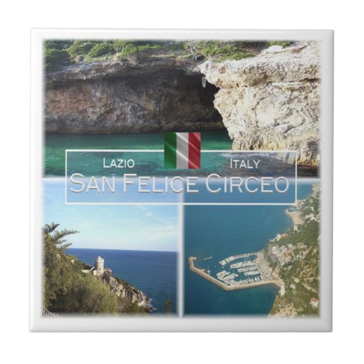 LZO025 SAN FELICE CIRCEO, Lazio, Italië, Tegeltje (Voorkant)
