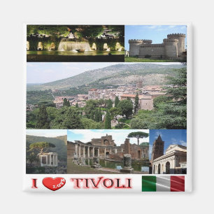 LZO037 TIVOLI I Love, Lazio, Italië, Koelkast Magneet