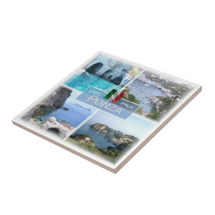 LZO044 PONZA, Lazio, Italië Tegeltje