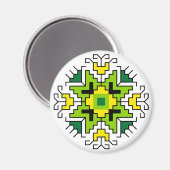 M0014 Magnet motif folklorique bulgare shevitsa ve (Recto/Verso)