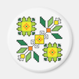 M0024 Magnet Bulgaars folkmotief shevitsa groen Magneet