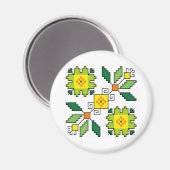M0024 Magnet motif folklorique bulgare shevitsa ve (Recto/Verso)