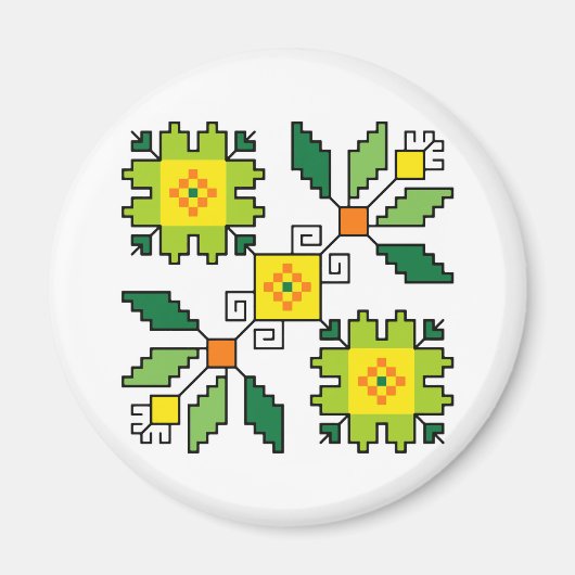 M0024 Magnet motif folklorique bulgare shevitsa ve (Devant)