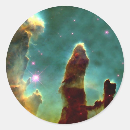 M16 Eagle Nebula of Creation Pillars Ronde Sticker (Voorkant)