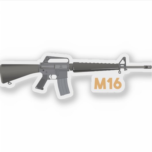 M16 Rifle Sticker (Voorkant)