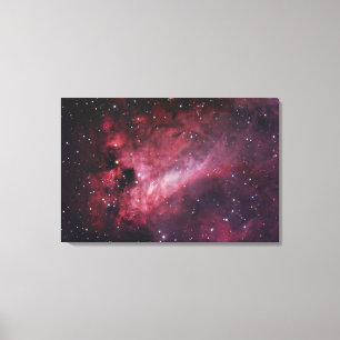 M17, The Omega Nebula in Sagittarius Canvas Afdruk