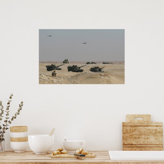 M1-A1 Abrams Tanks Poster (Keuken)