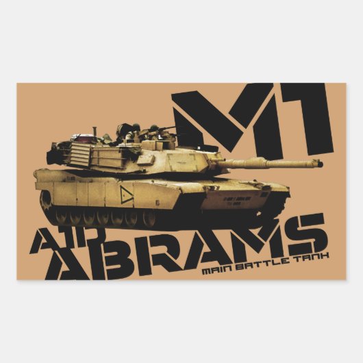 M1 Abramen Rechthoekige Sticker (Voorkant)