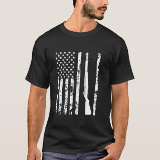 M1 Garand Geweer USA Amerikaanse vlag Lange Mouw T T-shirt