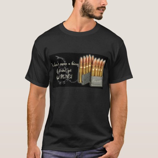 M1 Garand Ping Black T-shirt (Voorkant)