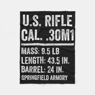 M1 Garand Rifle Funny Ww2 Vet Tweede Wereldoorlog Fleece Deken