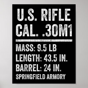M1 Garand Rifle Funny Ww2 Vet Tweede Wereldoorlog Poster