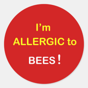 m1 - ik ben allergisch - BEES. Ronde Sticker