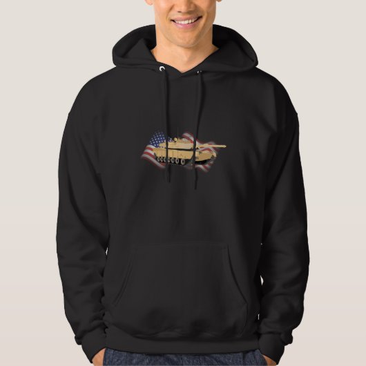 M1A1/M1A2 Abrams Tank met Amerikaanse vlag (Voorkant)