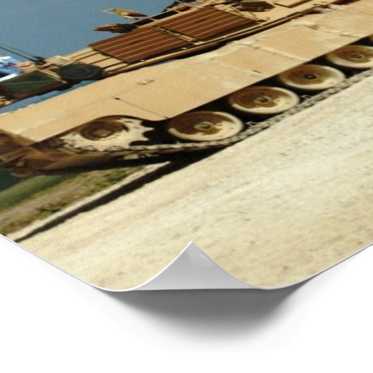 M1A2 Abrams hoofdslagtank Poster (Hoek)