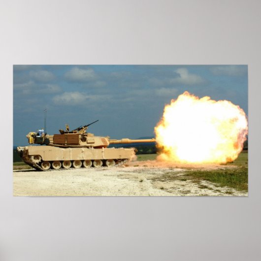 M1A2 Abrams hoofdslagtank Poster (Voorkant)