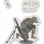 M224 Mortar met Gunner Sticker (Voorkant)