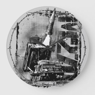M270 MLRS Arrondi (Grande) Horloge Mur Acrylique