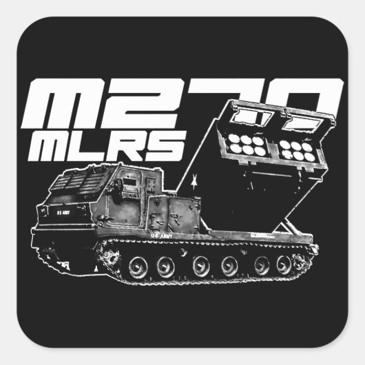 M270 MLRS Vierkante Stickers (Voorkant)