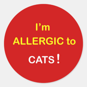 m2 - Ik ben allergisch - KATTEN. Ronde Sticker