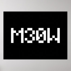 M30W [Dierengeluiden in leetspreken] Poster