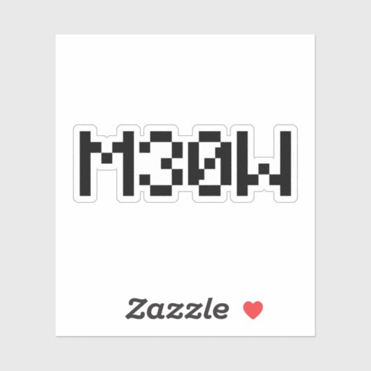 M30W [Dierengeluiden in leetspreken] Sticker (Vel)