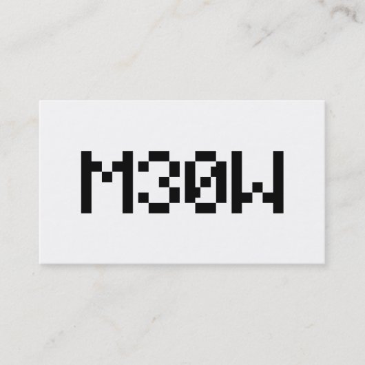 M30W [Leetspeak Animal Sounds] Visitekaartje (Voorkant)