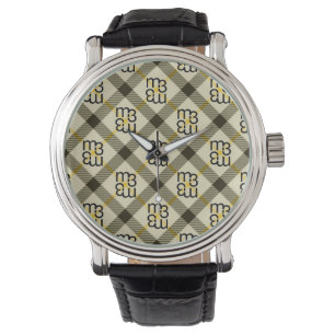 m3 PLAID roestvrij staal mannen Horloge