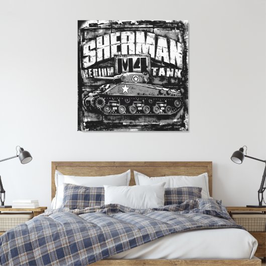 M4 Sherman Canvas Afdruk (Insitu (Slaapkamer))